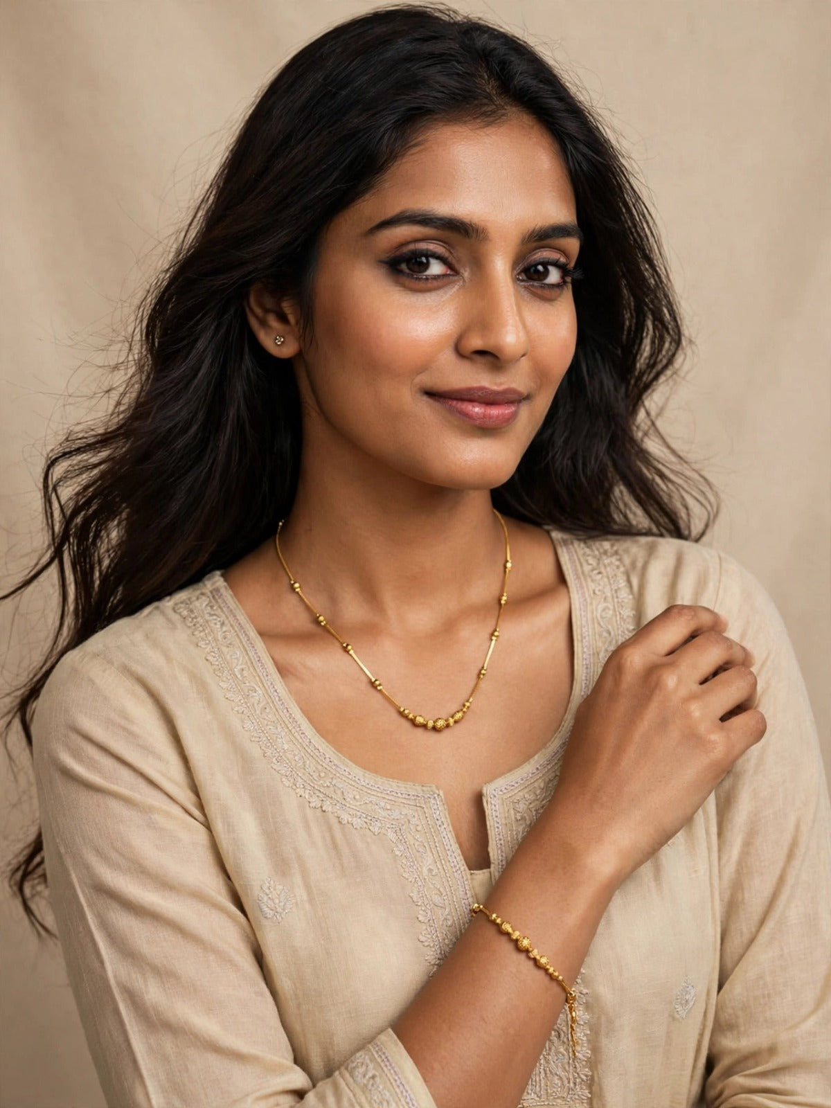 Golden Traditional Grace Mangalsutra Set