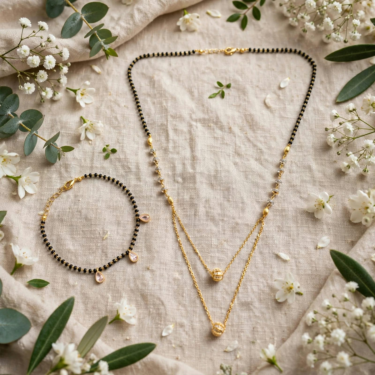Golden Layered Grace Mangalsutra Set