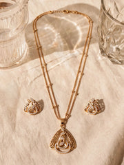 Golden Triangle Openwork Necklace Set