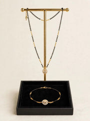 Golden Circle Stone Mangalsutra Set