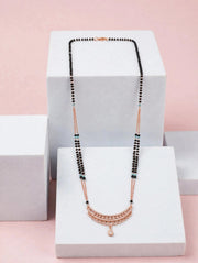 Rose Curved Teardrop Mangalsutra