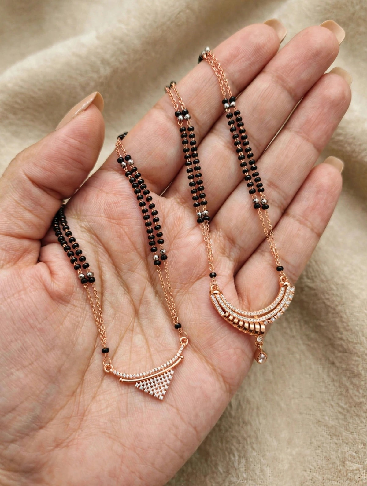 Rosé Royale Diamond Mangalsutra Set