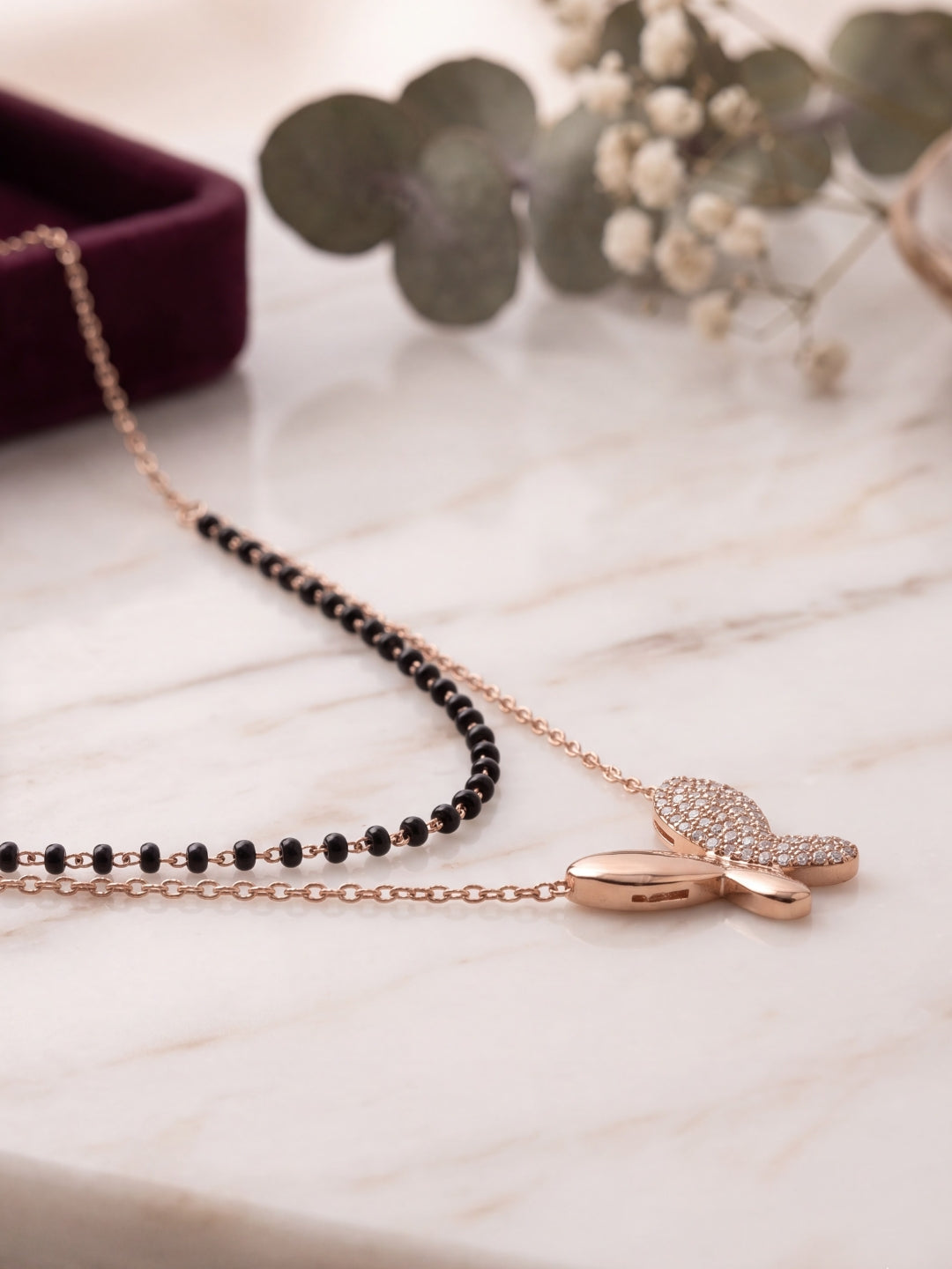 Rose Butterfly Double-Layer Mangalsutra