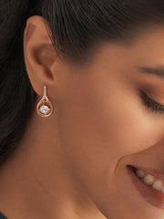 Rose Gold Teardrop Radiance Earrings