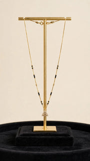 Golden Green Oval Pendant Mangalsutra