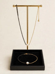 Pearl Charm Mangalsutra & Hand Bracelet Set
