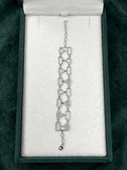 Silver Geometric Luxe Link Bracelet