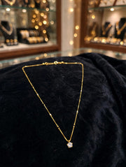 Golden Solitaire Charm Mangalsutra