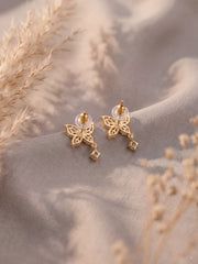 Shimmer Butterfly Crystal Earrings