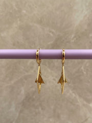 Triangle Drip Sky Blue Geometric Earrings