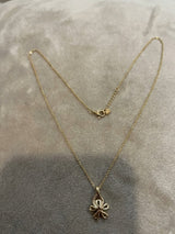 Sapphire Clover Bloom Pendant Necklace