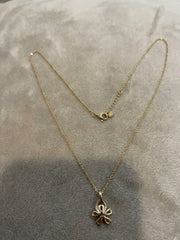 Sapphire Clover Bloom Pendant Necklace