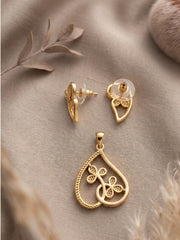 Florisse Heart Floral Pendant Set