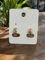Classic Bali Crystal Chandbali Earrings
