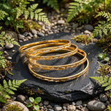 Vani Leaf Pattern Dual-Tone Bangle Set