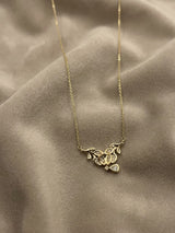 Pearl Leaf Vine Pendant Necklace
