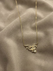 Pearl Leaf Vine Pendant Necklace