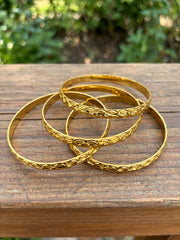 Trupti Woven Gold Bangle Set
