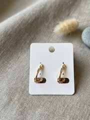 Ruby Loop Purple Teardrop Earrings