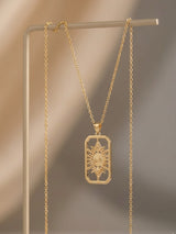 Sunburst Evil Eye Pendant Necklace