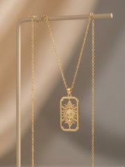 Sunburst Evil Eye Pendant Necklace