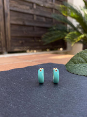 Luxe Bali Sea Green Hoop Earrings