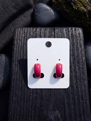 Luxe Bali Pink Hoop Earrings
