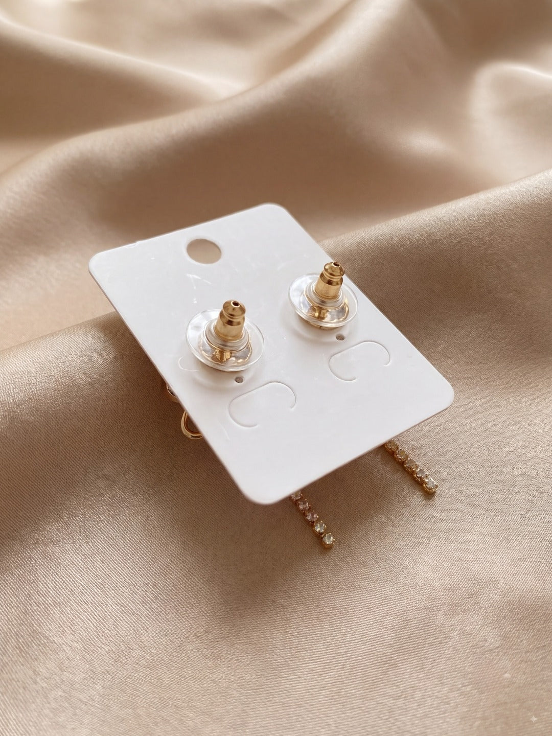 Fairy Ribbon Crystal Drop Earrings