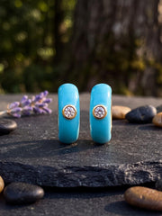Luxe Bali Sky Blue Hoop Earrings