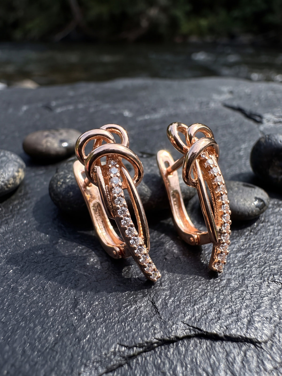 Korean Bali Knot Hoop Earrings