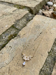 Pearl Leaf Vine Pendant Necklace