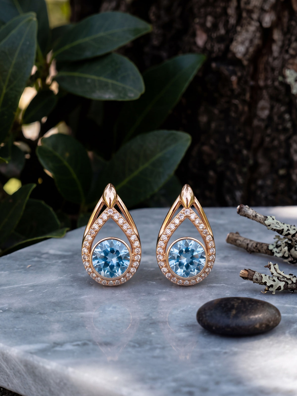Sky Grace Blue Teardrop Earrings
