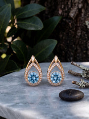Sky Grace Blue Teardrop Earrings