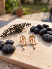 Daisy Dew Geometric Drop Earrings