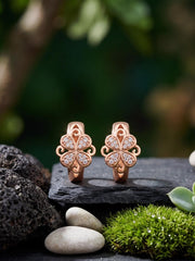 Tiny Flora White Floral Chandbali Earrings