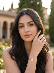 Flora Crystal Gold Bracelet