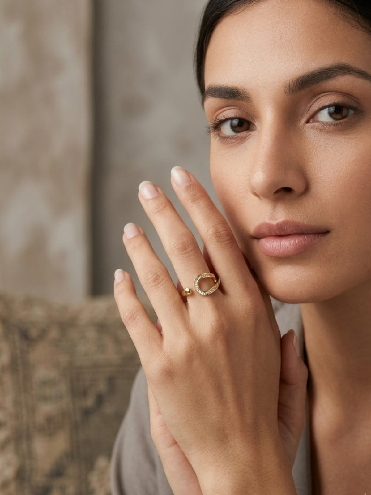 Grace Teardrop Open Wrap Ring