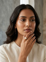 Royal Crown Pearl Halo Ring
