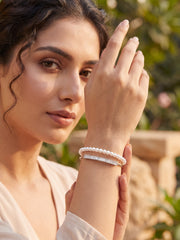 Pearl Pop Silver Cuff Bracelet