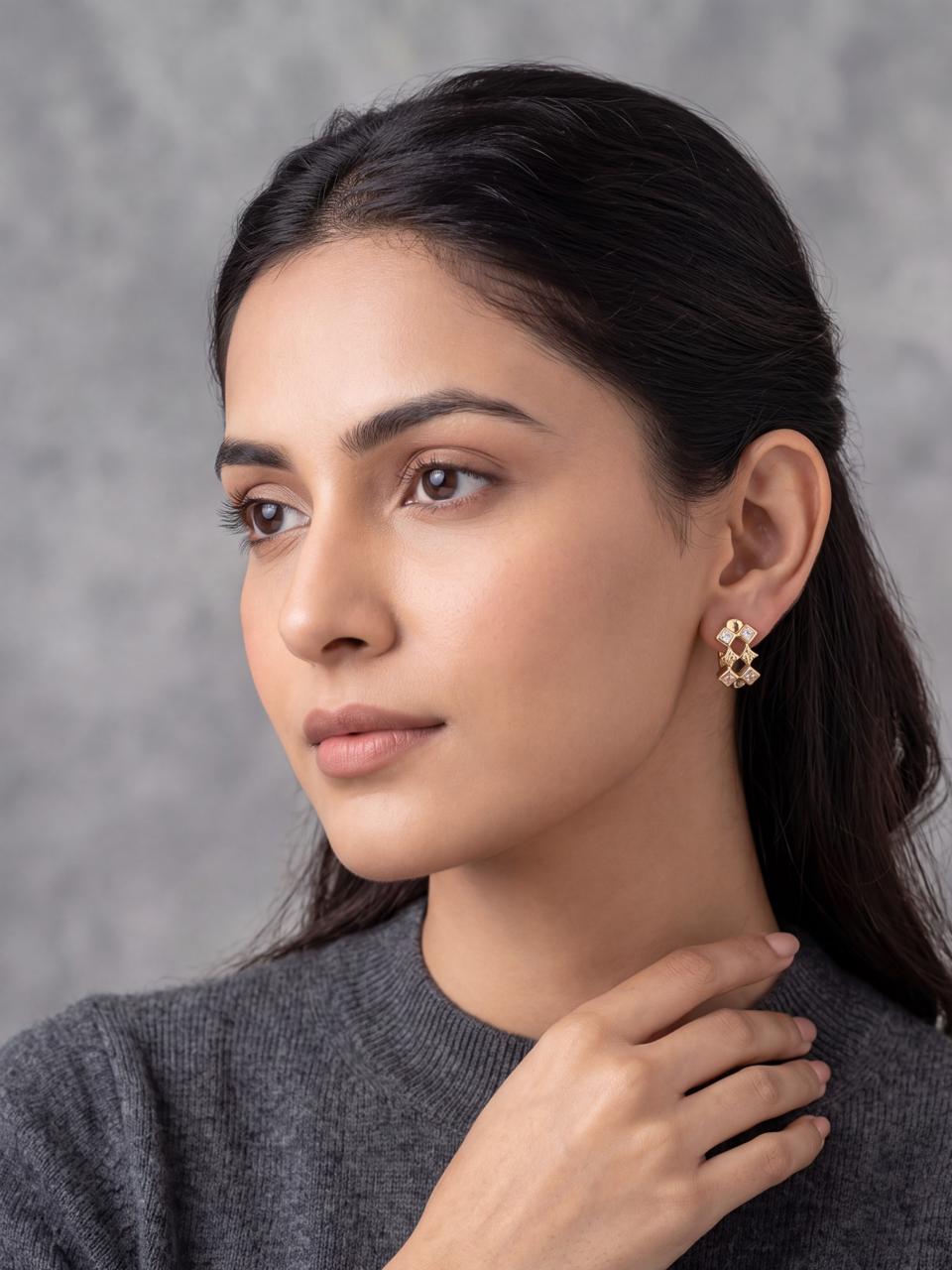 Aurora Bali Geometric Hoop Earrings