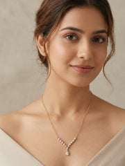 Vivid Chevron Teardrop Pendant Necklace