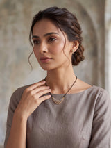 Sajan Layered Crescent Mangalsutra Set