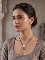Kanak White Teardrop Stone Mangalsutra