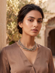 Rose Gold Grey — Royal Crystal Magnet Necklace