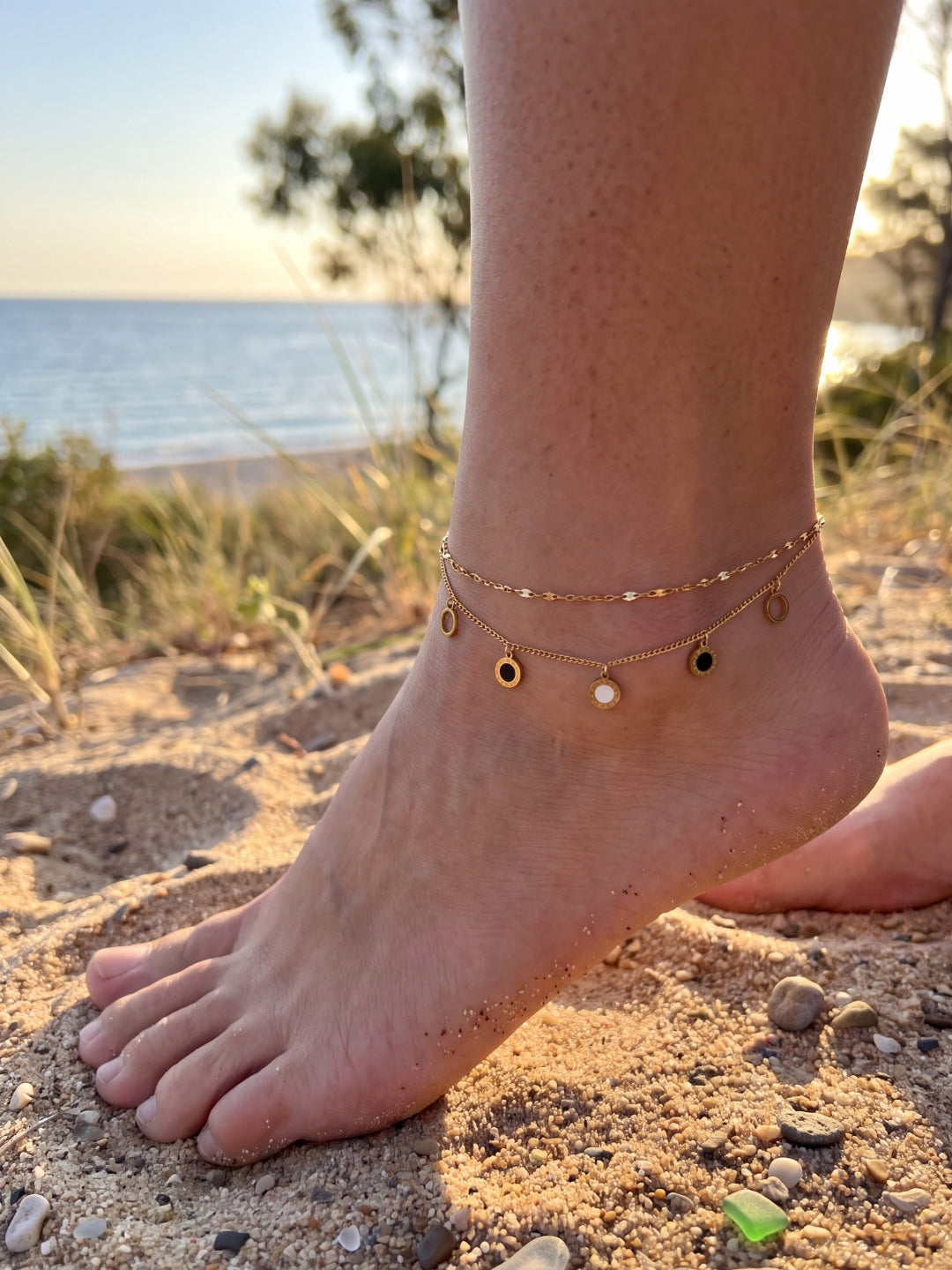 Pure Grace Circular Charm Anklet