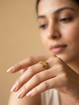 Flora Butterfly Crystal Ring