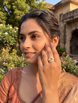Orbit Circular Halo Crystal Ring