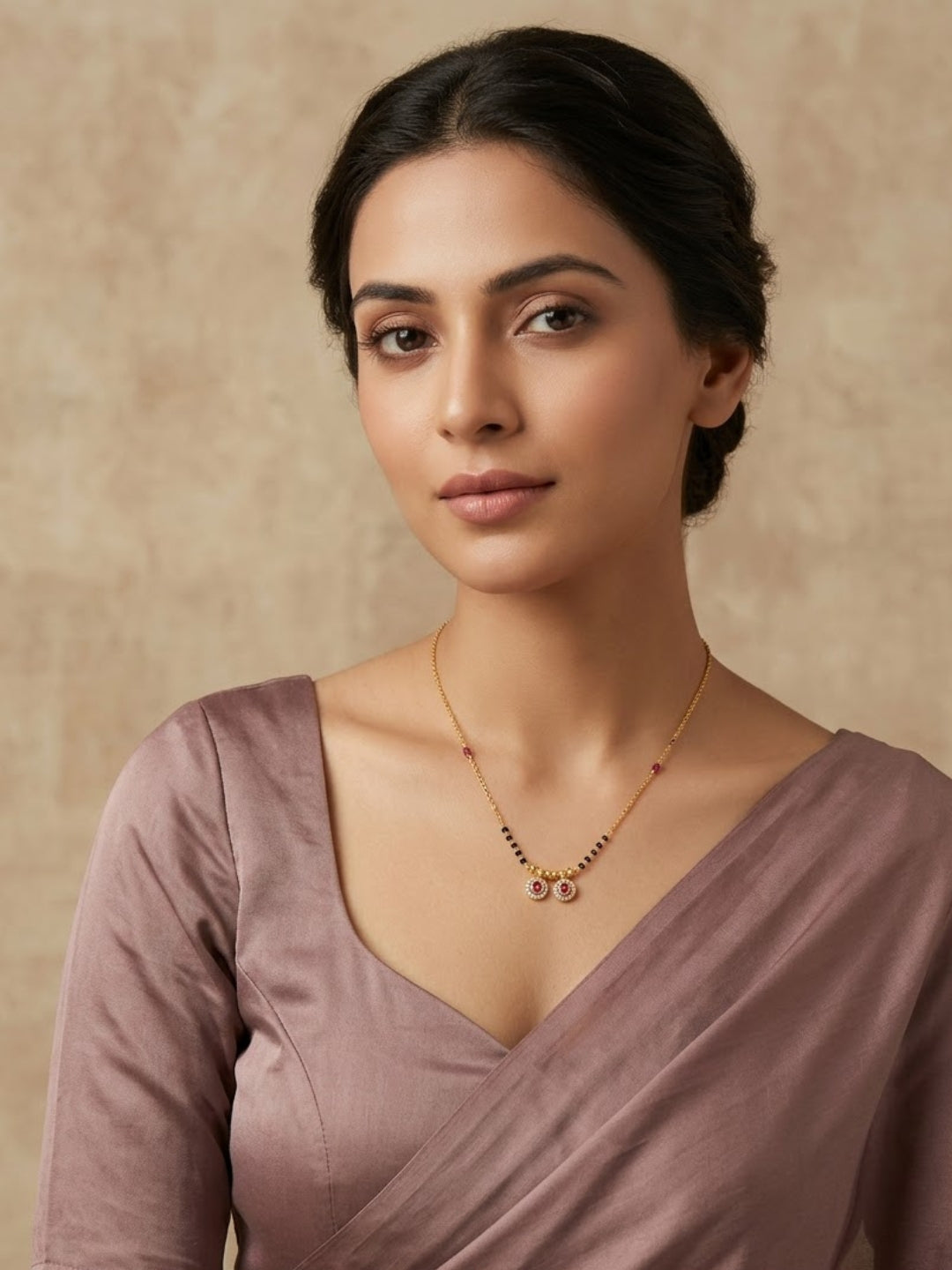 Lakshimi Double Circle Pendant Mangalsutra