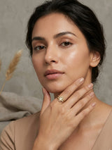 Radiance Pearl Clover Ring