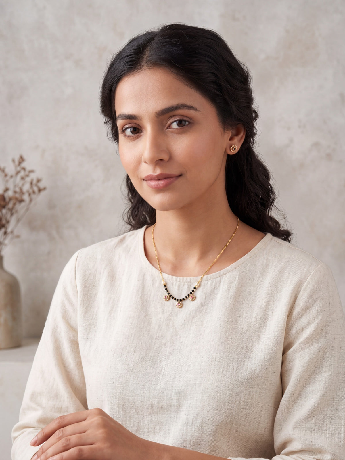 Gauri Floral Pearl Mangalsutra